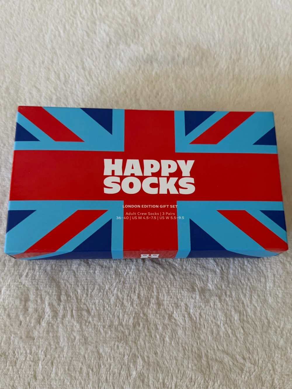 NIB Happy Socks London Edition Gift Set- Pack of 3 Adult Crew Socks